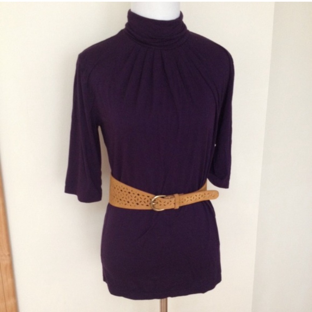 Purple turtleneck shirt Banana Republic